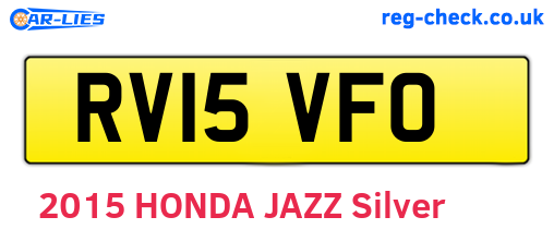 RV15VFO are the vehicle registration plates.