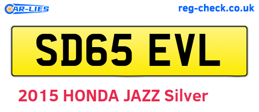 SD65EVL are the vehicle registration plates.