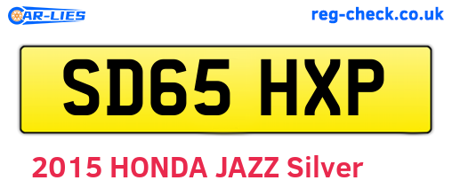 SD65HXP are the vehicle registration plates.