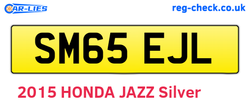 SM65EJL are the vehicle registration plates.