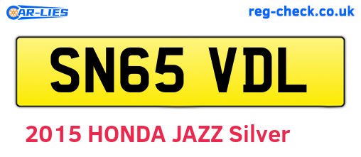 SN65VDL are the vehicle registration plates.