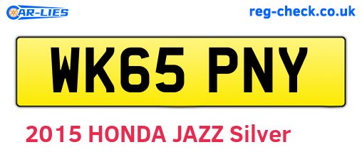 WK65PNY are the vehicle registration plates.