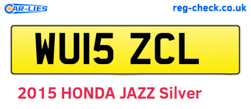 WU15ZCL are the vehicle registration plates.