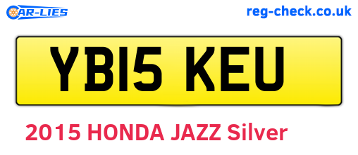 YB15KEU are the vehicle registration plates.