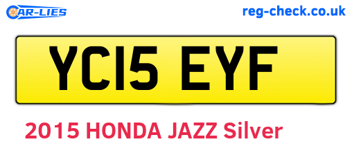YC15EYF are the vehicle registration plates.