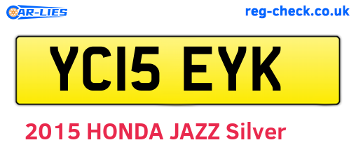 YC15EYK are the vehicle registration plates.