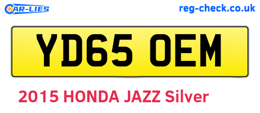 YD65OEM are the vehicle registration plates.