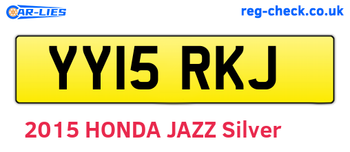 YY15RKJ are the vehicle registration plates.