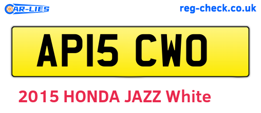 AP15CWO are the vehicle registration plates.