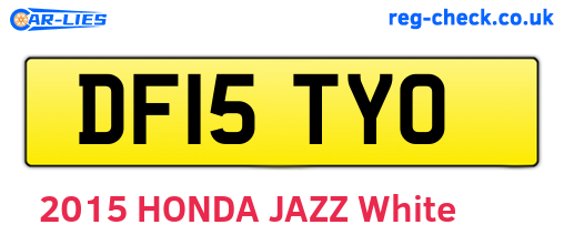 DF15TYO are the vehicle registration plates.