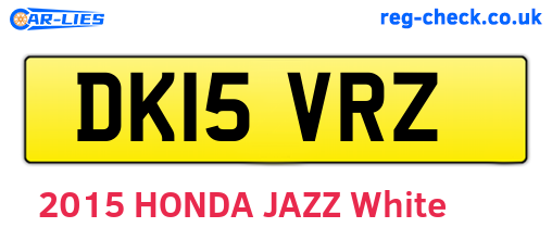 DK15VRZ are the vehicle registration plates.