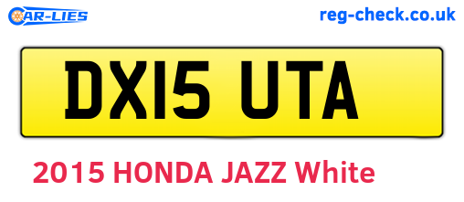 DX15UTA are the vehicle registration plates.