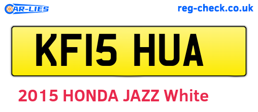 KF15HUA are the vehicle registration plates.