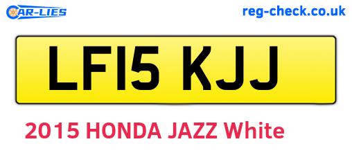 LF15KJJ are the vehicle registration plates.