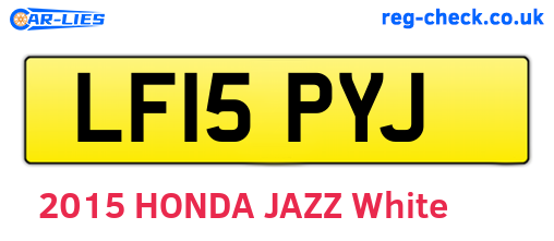 LF15PYJ are the vehicle registration plates.