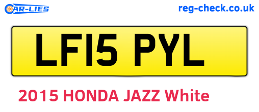 LF15PYL are the vehicle registration plates.