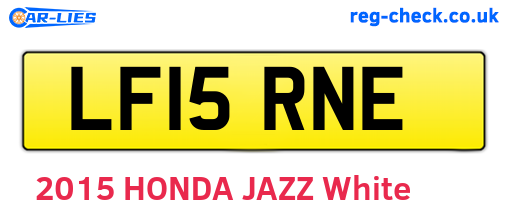 LF15RNE are the vehicle registration plates.