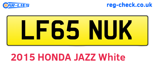 LF65NUK are the vehicle registration plates.