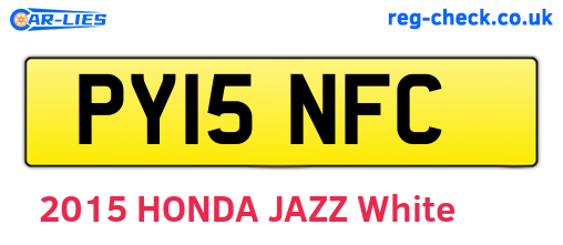 PY15NFC are the vehicle registration plates.