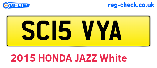 SC15VYA are the vehicle registration plates.