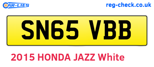 SN65VBB are the vehicle registration plates.