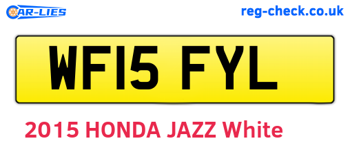 WF15FYL are the vehicle registration plates.
