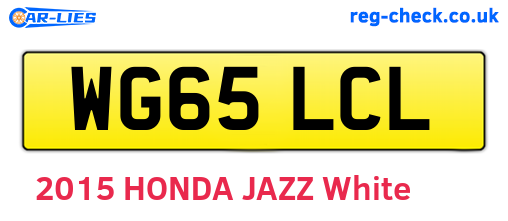 WG65LCL are the vehicle registration plates.