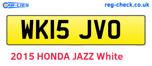 WK15JVO are the vehicle registration plates.