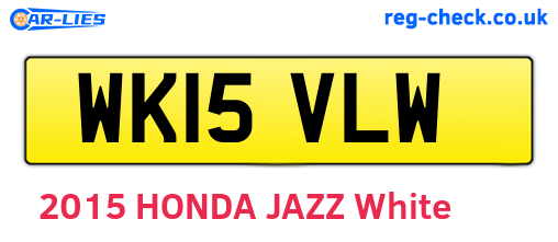 WK15VLW are the vehicle registration plates.
