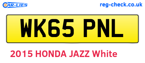 WK65PNL are the vehicle registration plates.