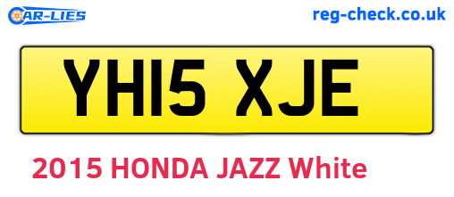 YH15XJE are the vehicle registration plates.