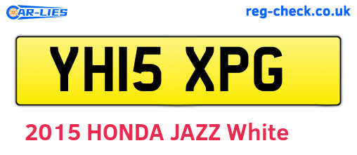 YH15XPG are the vehicle registration plates.