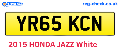 YR65KCN are the vehicle registration plates.