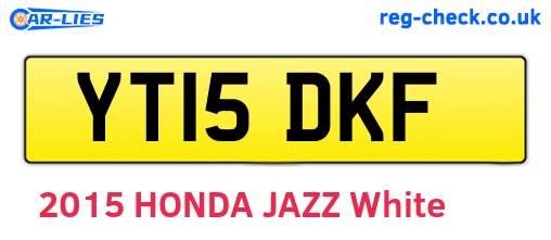 YT15DKF are the vehicle registration plates.