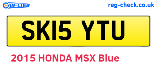 SK15YTU are the vehicle registration plates.