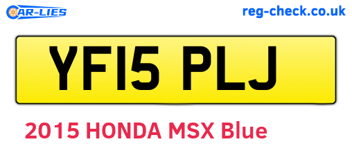 YF15PLJ are the vehicle registration plates.