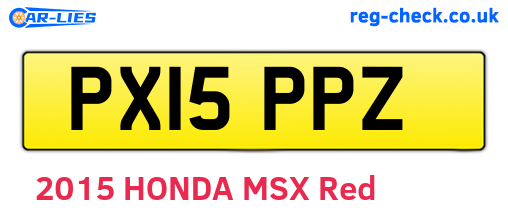 PX15PPZ are the vehicle registration plates.