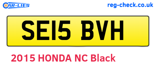 SE15BVH are the vehicle registration plates.