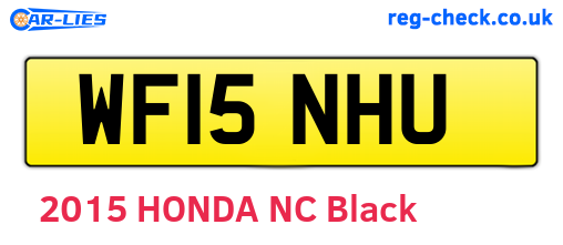 WF15NHU are the vehicle registration plates.