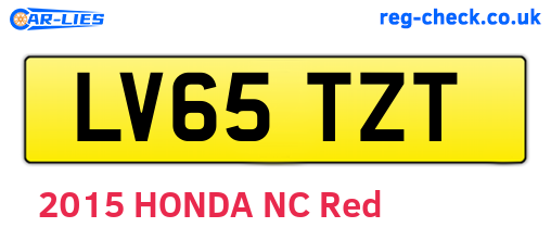 LV65TZT are the vehicle registration plates.