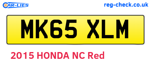 MK65XLM are the vehicle registration plates.