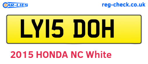 LY15DOH are the vehicle registration plates.