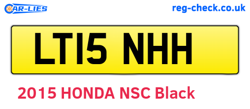 LT15NHH are the vehicle registration plates.