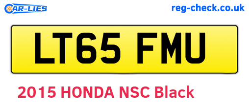LT65FMU are the vehicle registration plates.