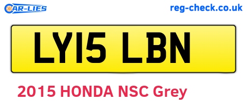 LY15LBN are the vehicle registration plates.