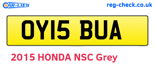 OY15BUA are the vehicle registration plates.