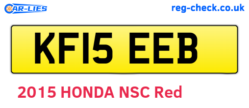 KF15EEB are the vehicle registration plates.