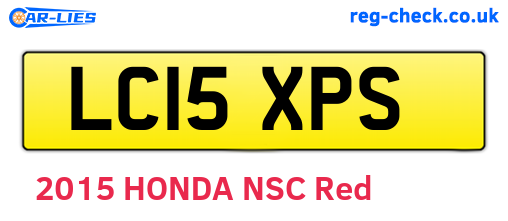 LC15XPS are the vehicle registration plates.