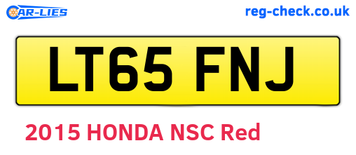 LT65FNJ are the vehicle registration plates.