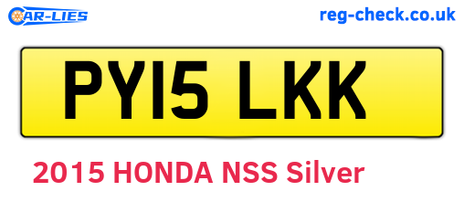 PY15LKK are the vehicle registration plates.